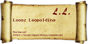 Loosz Leopoldina névjegykártya